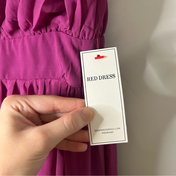 NWT Red Dress Boutique Goddess Behavior Berry Purple One Shoulder Maxi Dress - Picture 7 of 8